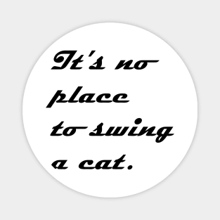 IT NO PLACE TO SWING A CAT Magnet